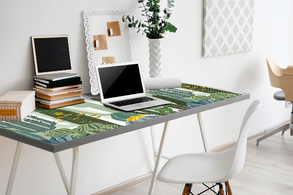Sous-main bureau Cacti fleurissant