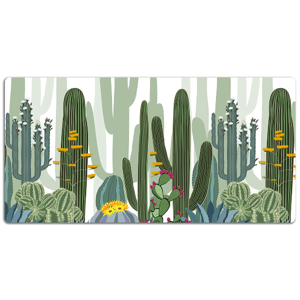Sous-main bureau Cacti fleurissant