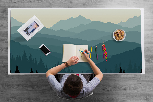 Sous main de bureau Vue sur la montagne