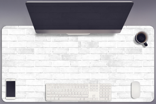 Sous main de bureau Brique blanche
