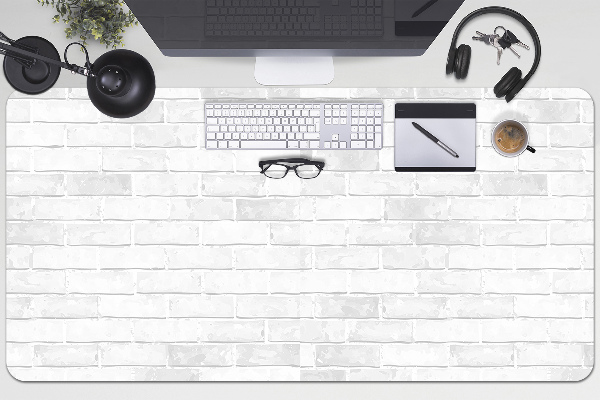 Sous main de bureau Brique blanche