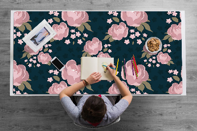 Sous main de bureau Fleurs roses