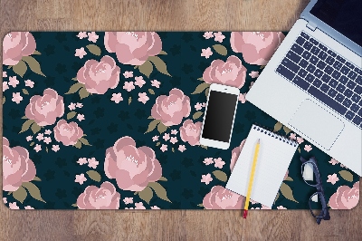 Sous main de bureau Fleurs roses