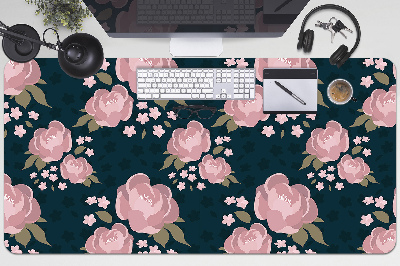 Sous main de bureau Fleurs roses