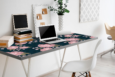 Sous main de bureau Fleurs roses