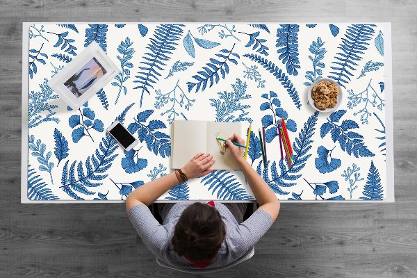 Sous-main bureau Fougère bleue