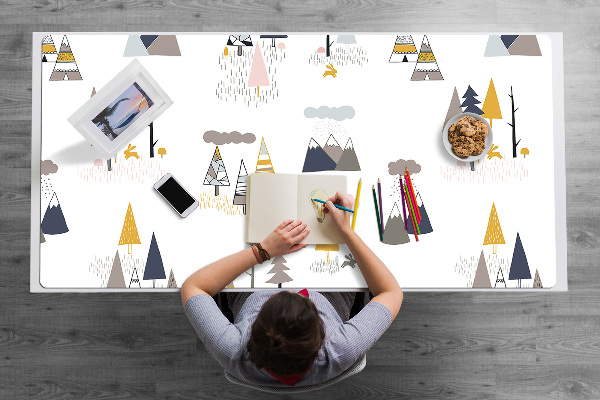 Tapis de bureau Arbres dessinés