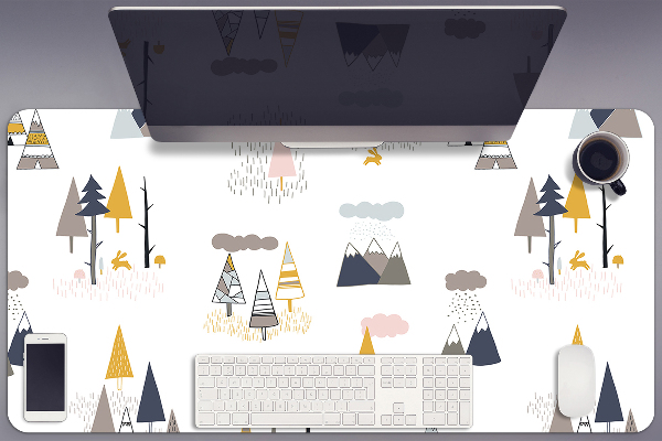 Tapis de bureau Arbres dessinés