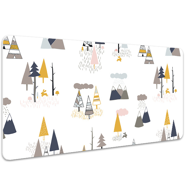 Tapis de bureau Arbres dessinés