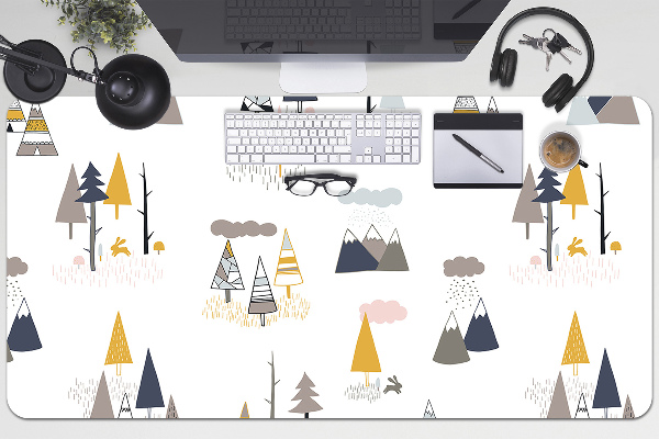 Tapis de bureau Arbres dessinés