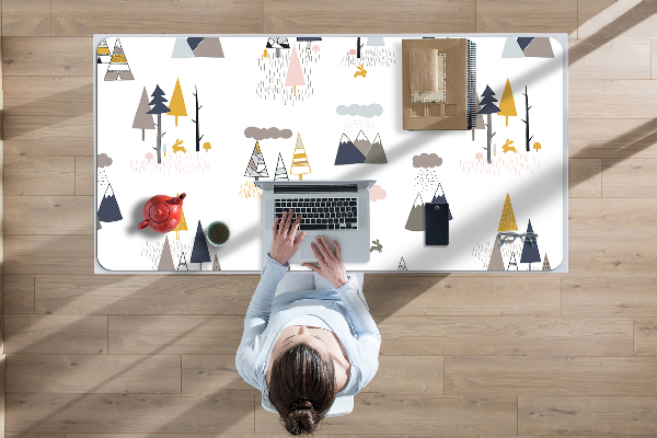 Tapis de bureau Arbres dessinés
