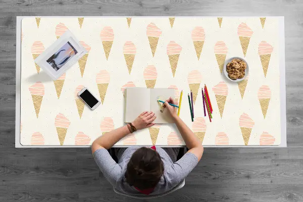 Sous main de bureau Glace rose