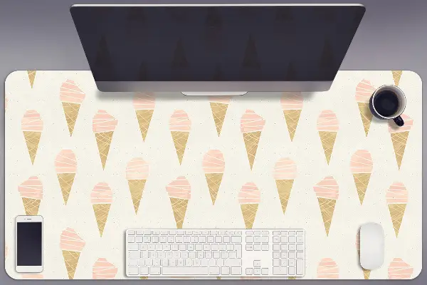 Sous main de bureau Glace rose