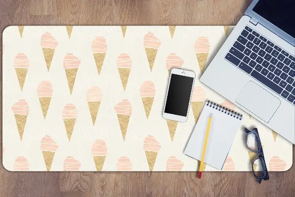 Sous main de bureau Glace rose