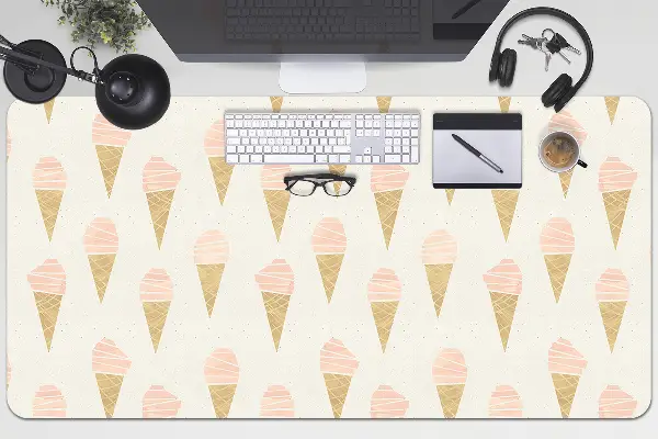 Sous main de bureau Glace rose