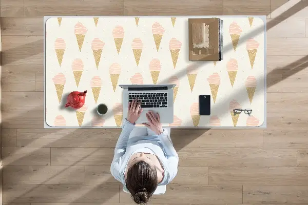 Sous main de bureau Glace rose