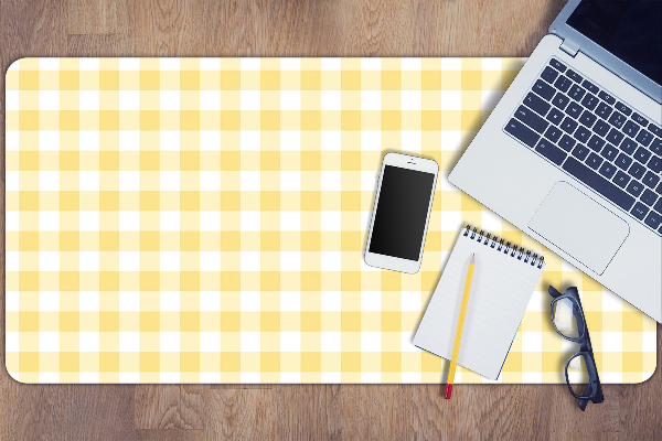 Sous main de bureau Treillis jaune