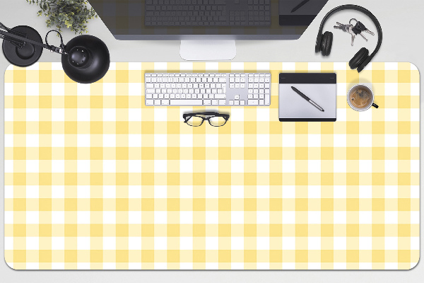 Sous main de bureau Treillis jaune