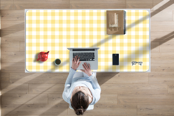 Sous main de bureau Treillis jaune
