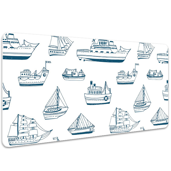 Protège bureau Navires bleus