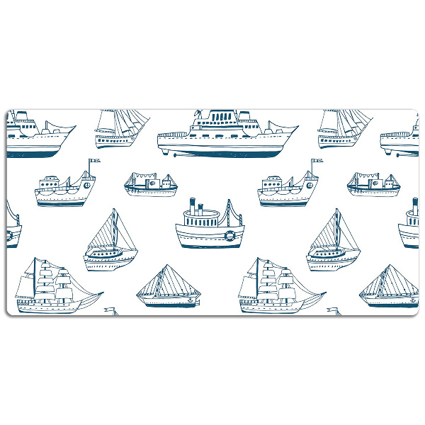 Protège bureau Navires bleus