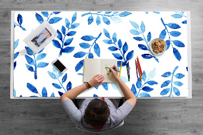 Sous-main bureau Aquarelle bleue