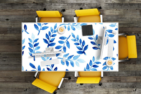 Sous-main bureau Aquarelle bleue