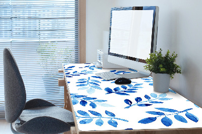 Sous-main bureau Aquarelle bleue