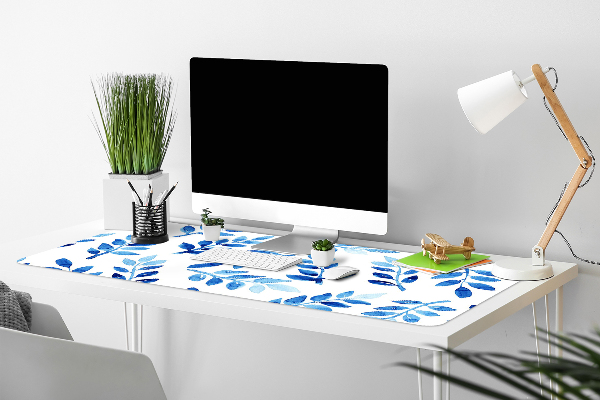 Sous-main bureau Aquarelle bleue
