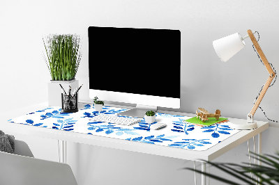 Sous-main bureau Aquarelle bleue