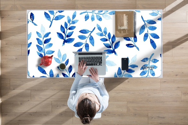 Sous-main bureau Aquarelle bleue