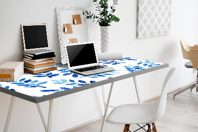 Sous-main bureau Aquarelle bleue