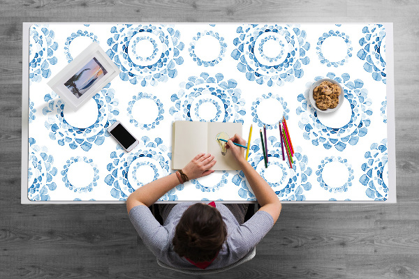 Tapis de bureau Cercles bleus