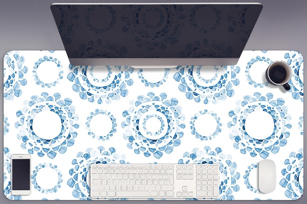 Tapis de bureau Cercles bleus