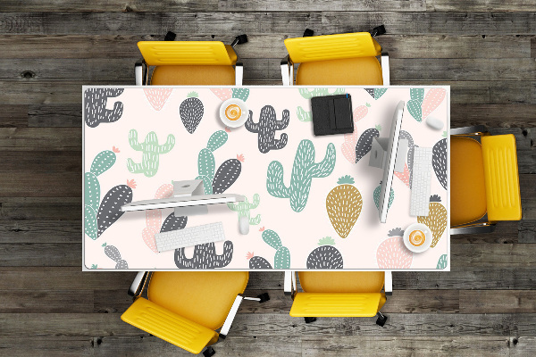 Sous-main bureau Cactus colorés