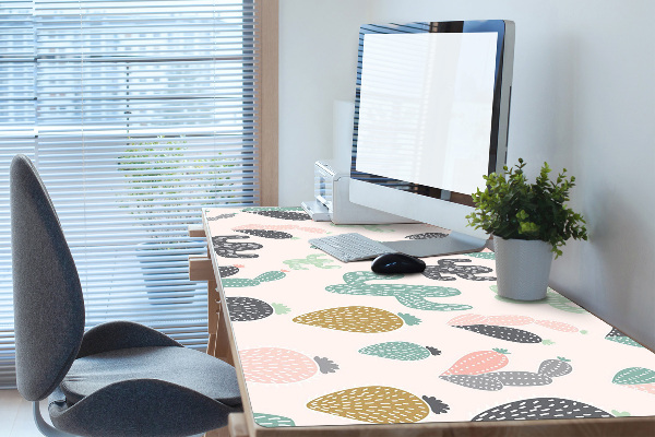 Sous-main bureau Cactus colorés