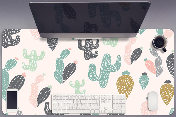 Sous-main bureau Cactus colorés
