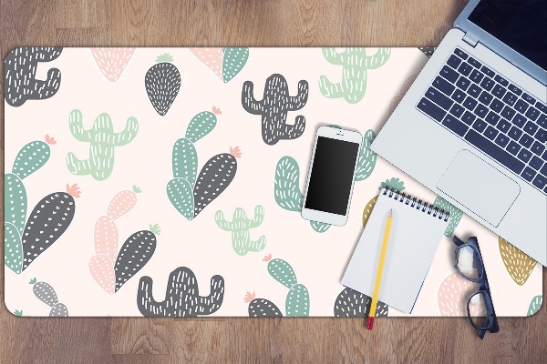Sous-main bureau Cactus colorés
