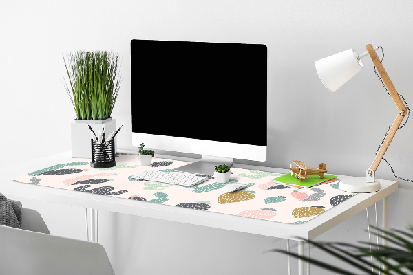 Sous-main bureau Cactus colorés