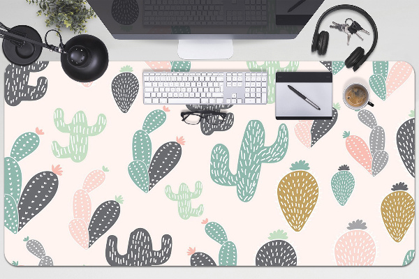 Sous-main bureau Cactus colorés