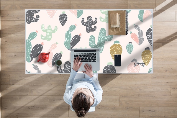 Sous-main bureau Cactus colorés