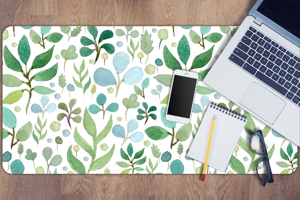 Sous-main bureau Feuilles vertes