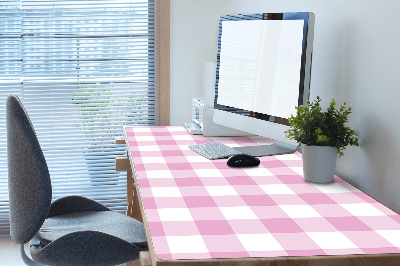 Sous main de bureau Grille rose