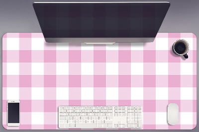 Sous main de bureau Grille rose