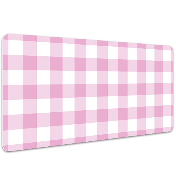 Sous main de bureau Grille rose