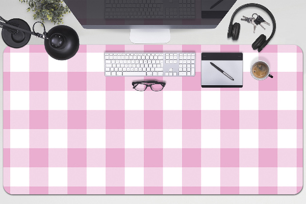 Sous main de bureau Grille rose