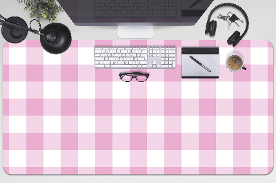 Sous main de bureau Grille rose