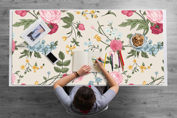 Tapis de bureau Fleurs colorées