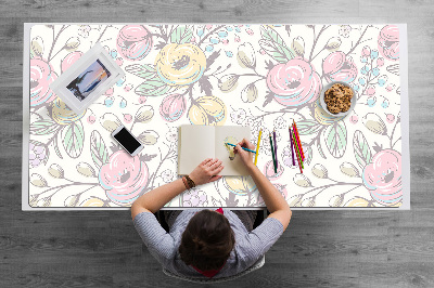 Tapis de bureau Fleurs colorées