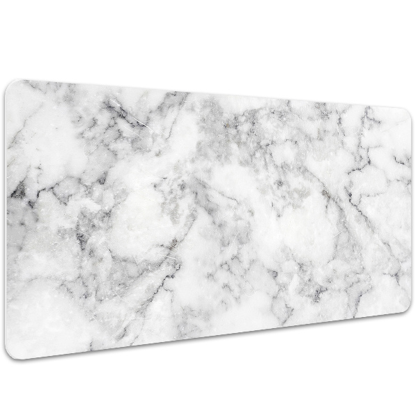 Tapis de bureau marbre blanc